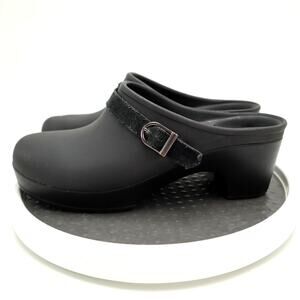 Crocs Dual Comfort Women's Size 9 Sarah Black Slip On Mule Clogs Heel Sandals